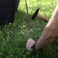 Erdanker Heringe 150x30mm Ø3mm Bodenanker Erdnagel Zeltnagel Anker Unkrautvlies