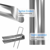 Erdanker Heringe 150x30mm Ø3mm Bodenanker Erdnagel Zeltnagel Anker Unkrautvlies 100 Stück