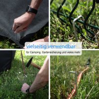 XL Erdanker Zelt Nagel 200x30mm Ø5mm Heringe Bodenanker Anker Erdnagel Erde