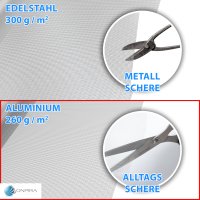Onpira® Fliegennetz aus Aluminium Meterware Farbe: Aluminium