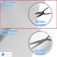 Onpira® Fliegennetz aus Edelstahl Meterware Farbe: Edelstahl