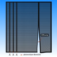 Magnetvorhang 160-190x210cm Fliegengitter Magnet Insektenschutz Moskitonetz