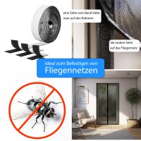 Klettverschluss Klettband selbstklebend für Fliegennetz 10 Stück 2x10cm