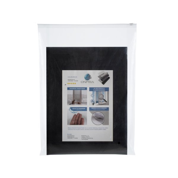 Fliegennetz Zuschnitt für Fenster und Türen 120 x 120 cm schwarz