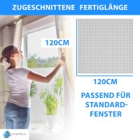 Fliegennetz Zuschnitt für Fenster und Türen 120 x 120 cm schwarz