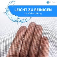 Fliegennetz Zuschnitt für Fenster und Türen 120 x 120 cm schwarz