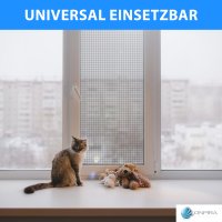 Fliegennetz Zuschnitt für Fenster und Türen 120 x 120 cm schwarz