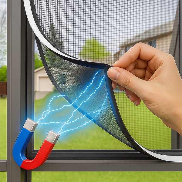 Insektenschutz Fenster Magnetrahmen Fliegengitter Fliegennetz Fiberglas Set DIY